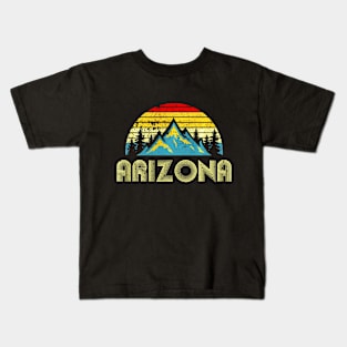 Arizona Tee - Retro Vintage Mountains Nature Hiking Kids T-Shirt